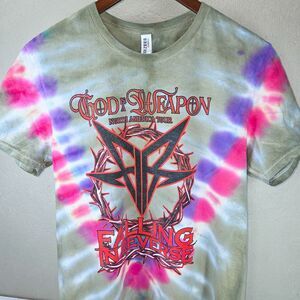 Falling In Reverse God Is A Weapon 2025 Tour Tie Dye Concert Tee Sz M
